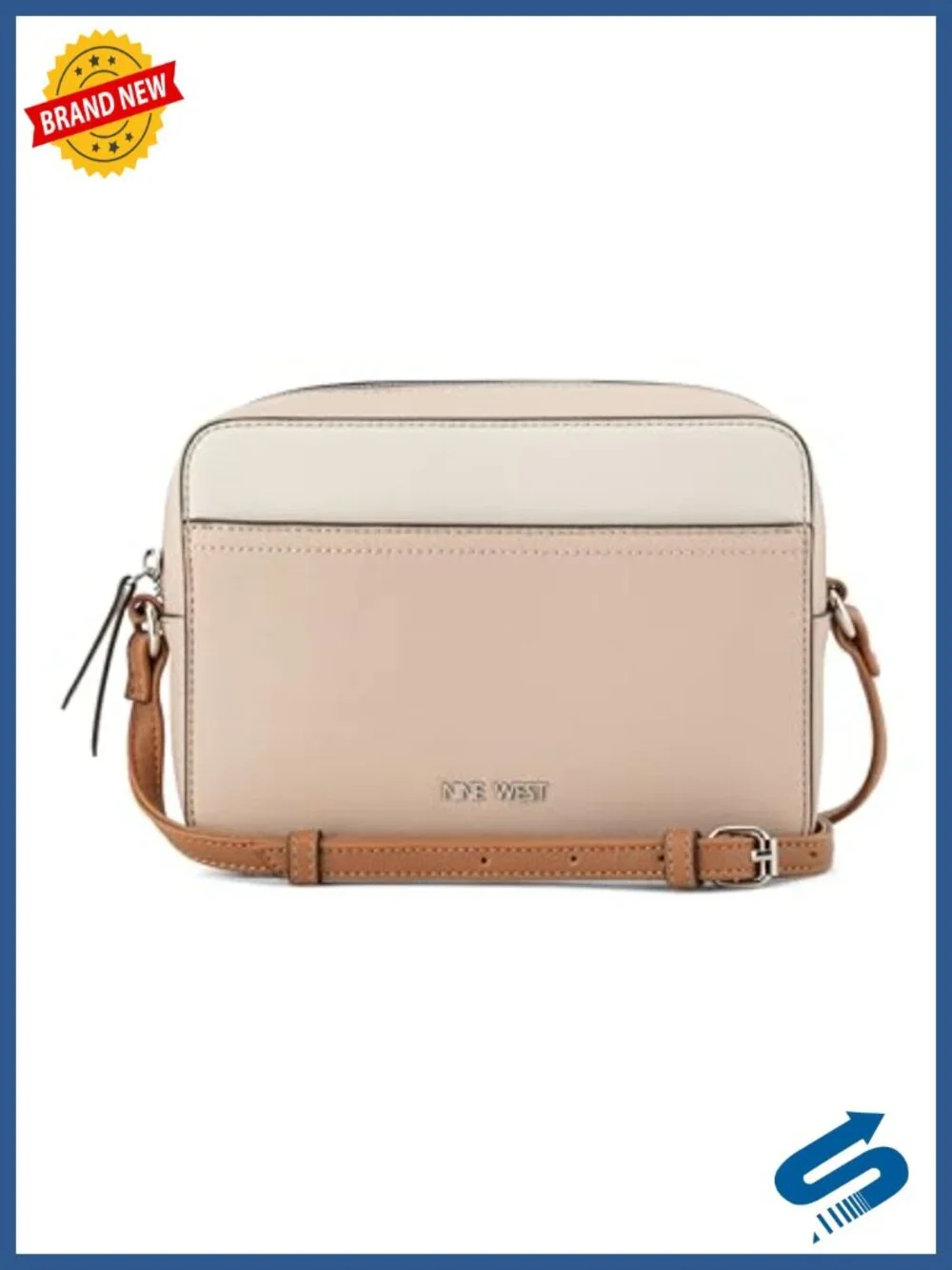 Faux Leather Mini Camera Crossbody Satchel with Adjustable Chain Strap